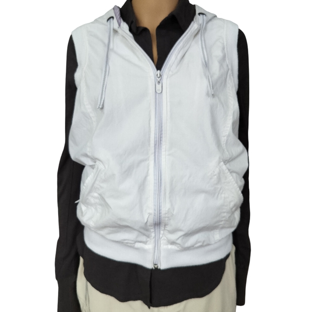 Women's White Hooded Jacket